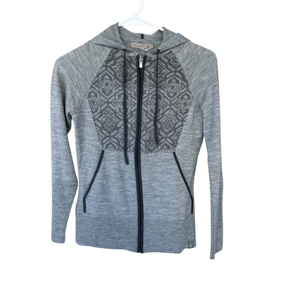 Smartwool 100% Wool Full Zip Hoodie Sweatshirt - Size XS - Gray - Picture 3 of 13